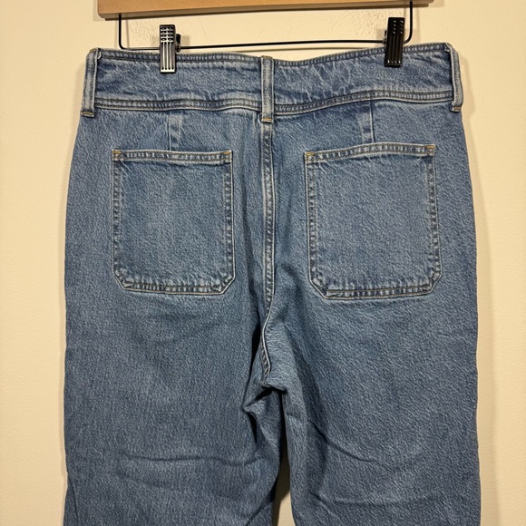 J.Crew Slim-Wide Jeans Womens Sz 28 Double-button Trouser-style Blue Jean - Picture 6 of 9